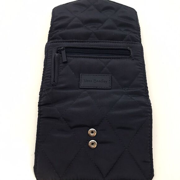 Vera Bradley Wallet Trifold CC ID Cash Quilted Navy Blue Floral Lined 5.5 x 4.5 - Picture 15 of 15